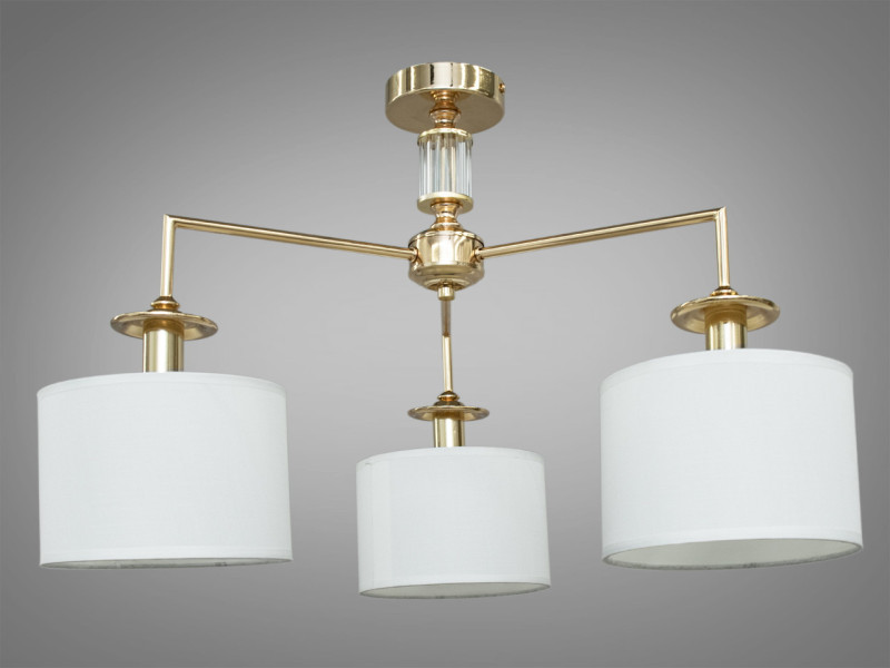 Люстра з абажурами на 3 лампи Е14, колір-хром
