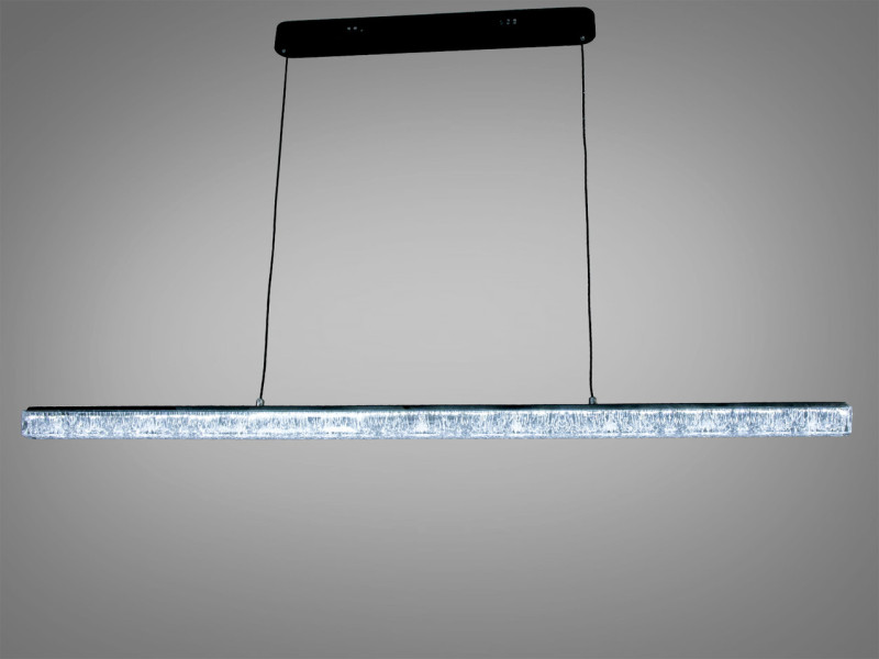 Підвісна LED люстра чорна 58 Вт 10 м²