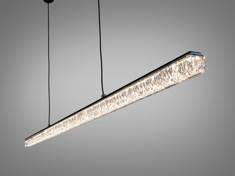 Підвісна LED люстра чорна 58 Вт 10 м²