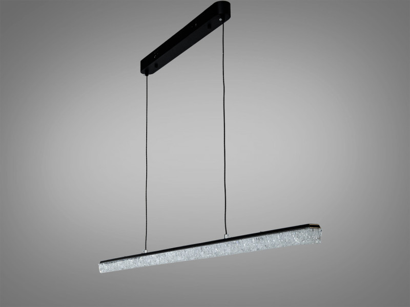 Підвісна LED люстра чорна 58 Вт 10 м²