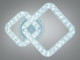 Чорна стельова LED люстра на два квадрати без пульта
