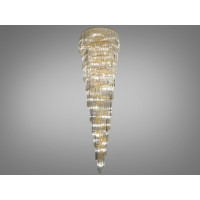 Кришталева люстра на 45 ламп, люстра золотиста