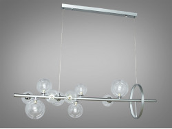 Люстра в стилі лофт на 10 ламп, колір-хром