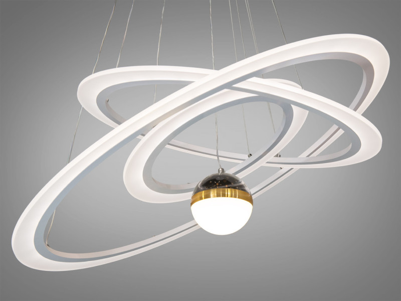 Світлодіодна люстра з додатковим підсвічуванням,145 Вт, сіра