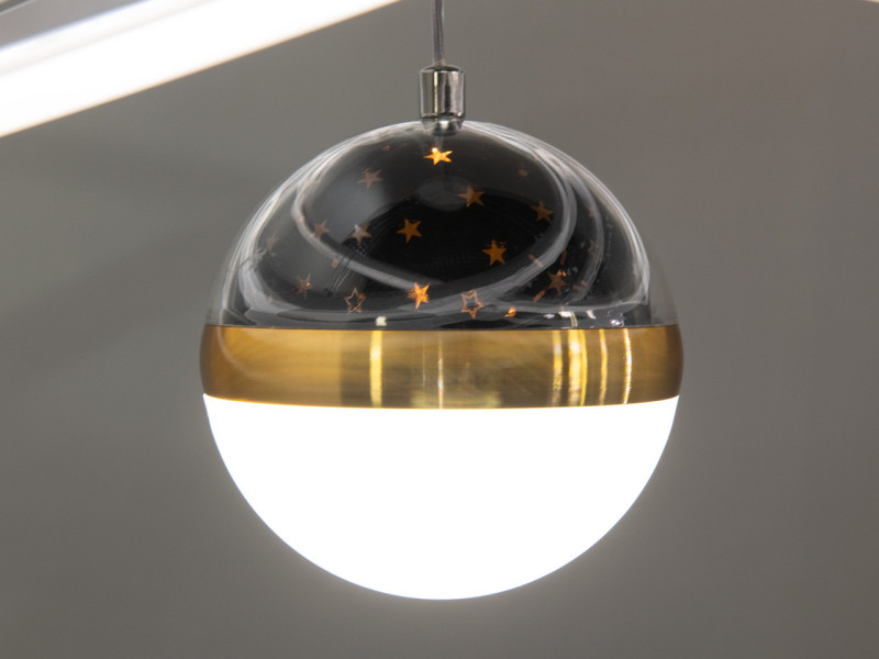 Світлодіодна люстра з додатковим підсвічуванням,145 Вт, сіра