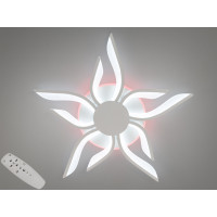Стельова led люстра кільця з пультом, диммером, підсвіткою, 82W, біла