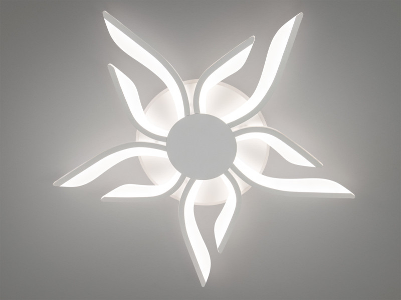 Стельова led люстра кільця з пультом, диммером, підсвіткою, 82W, біла
