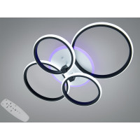 Стельова LED люстра біла 80W 4 кільця