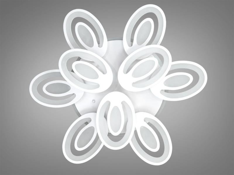 Стельова LED люстра чорна 176 Вт 9 кілець пульт димер