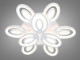 Вигляд люстри збоку висота 12 см білий металевий корпус та акрилові овали