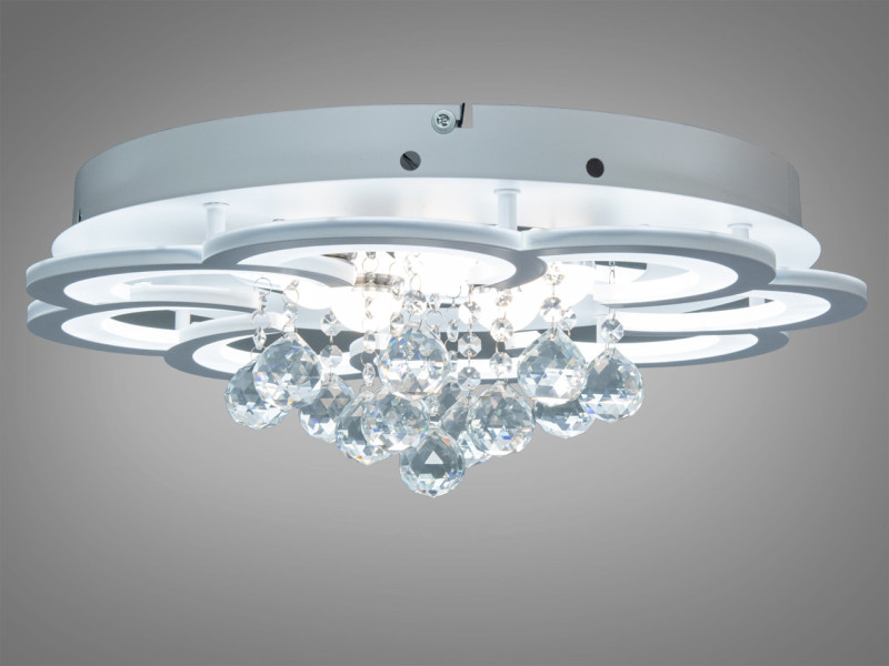 Стельова LED люстра біла 82Вт з пультом і димером