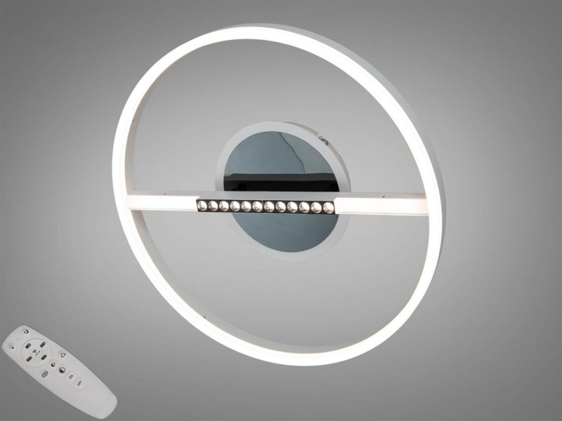Люстра стельова LED біло чорна 48W пульт
