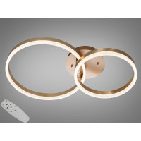 Стельова LED люстра кільця золотиста 50W пульт 9м²