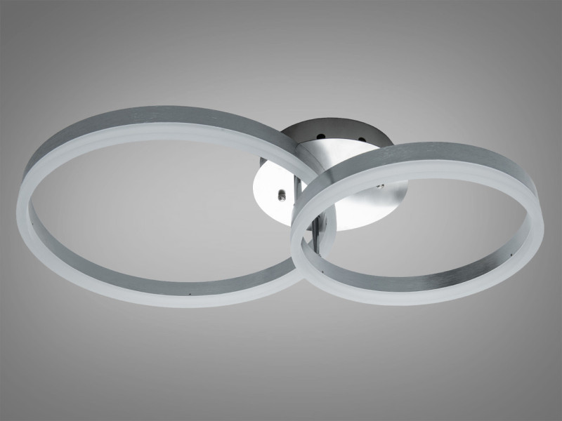 Люстра кільця матовий хром 50W пульт