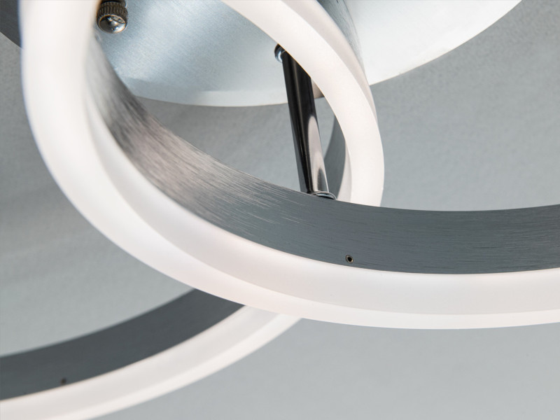 Люстра кільця матовий хром 50W пульт