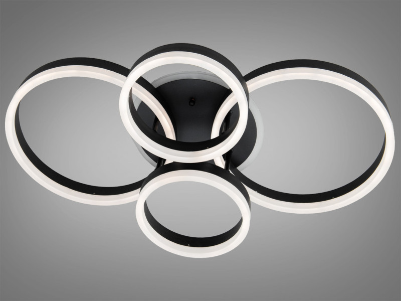 Люстра Rings біла LED 4 кільця димер