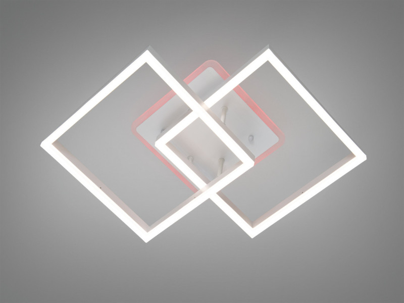 Стельова LED люстра чорна 64W пульт димер 3 кольори