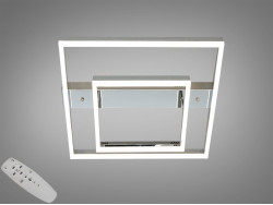 Люстра стельова LED в кольорі - хром 72W пульт квадрати