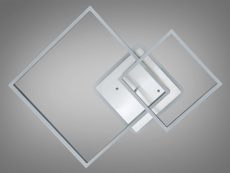 Стельова LED люстра хром мат 84Вт пульт 14м²