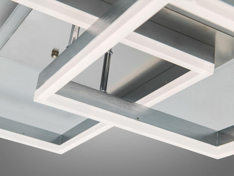Стельова LED люстра хром мат 84Вт пульт 14м²