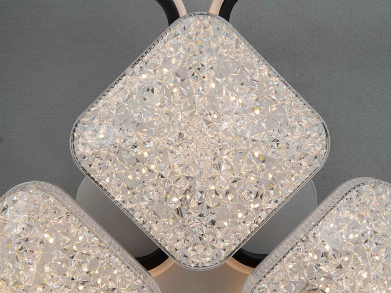 Люстра стельова LED біло - чорна 130W димер