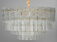 Підвісна люстра хром на 9 ламп E14 зі скляними пелюстками
