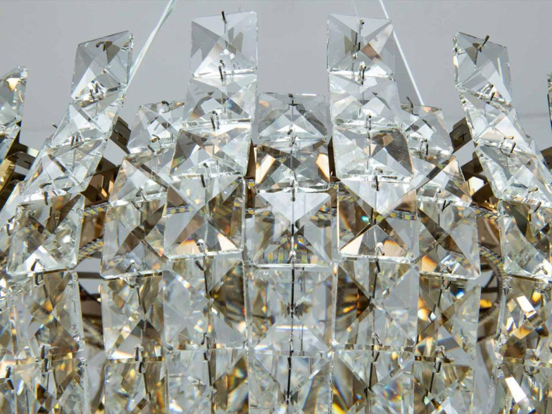 Люстра підвісна в золотому кольорі LED 55Вт пульт