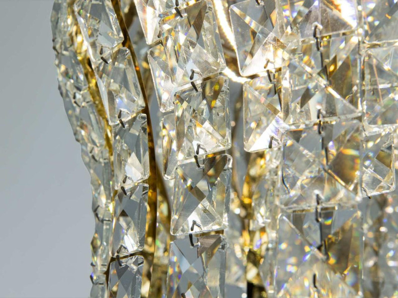 Люстра підвісна в золотому кольорі LED 55Вт пульт