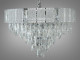 Кришталева люстра каскадної форми діаметром 58 см у кольорі хром.