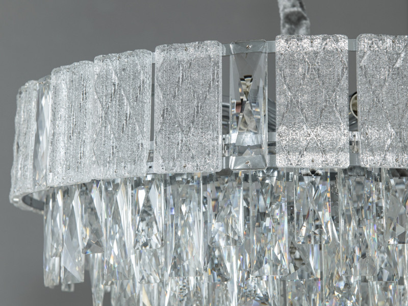 Кришталева люстра, 11 ламп, хром
