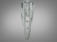 Велика каскадна люстра хром із перемиканням теплого та холодного світла