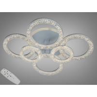 Стельова LED люстра кільця чорна 120W пульт