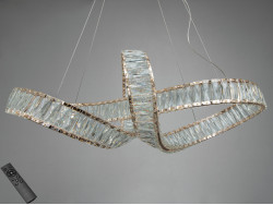 LED люстра-підвіс Мебіус золото з пультом