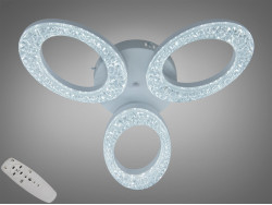 Стельова LED люстра біла 33W 3 модулі пульт