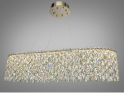 Кришталева світлодіодна люстра овал 97 Вт хром