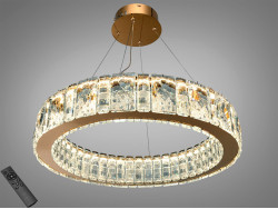 Кришталева підвісна люстра хром  68Вт LED