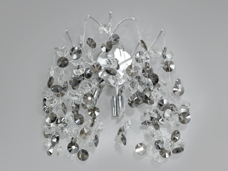 Світильник сателіт до кришталевих люстр, хром