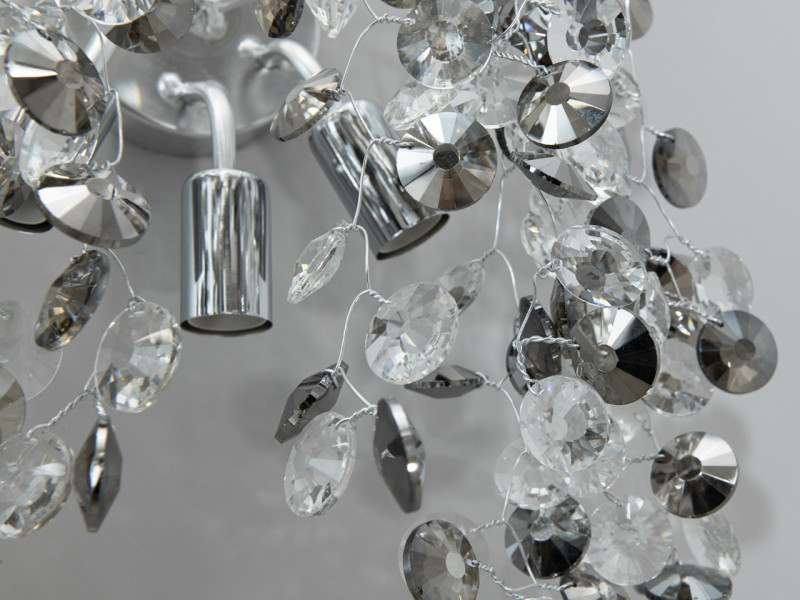 Світильник сателіт до кришталевих люстр, хром