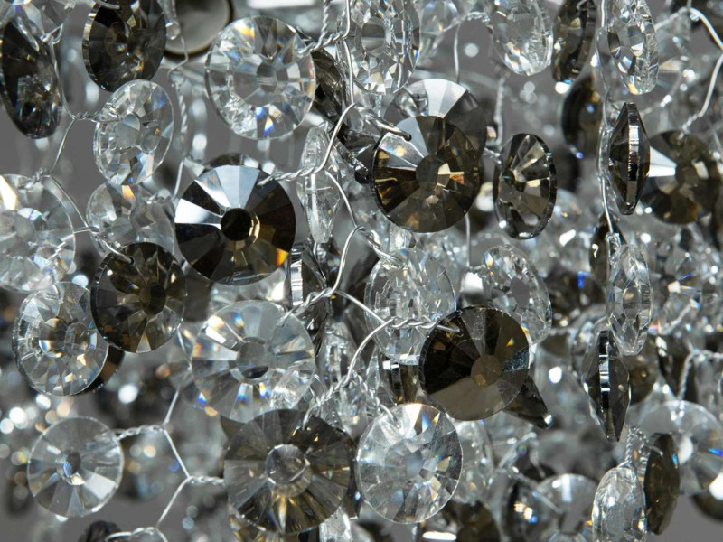 Кришталева люстра, 8 ламп, хром