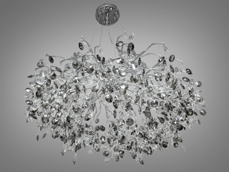 Кришталева люстра, 10 ламп, хром
