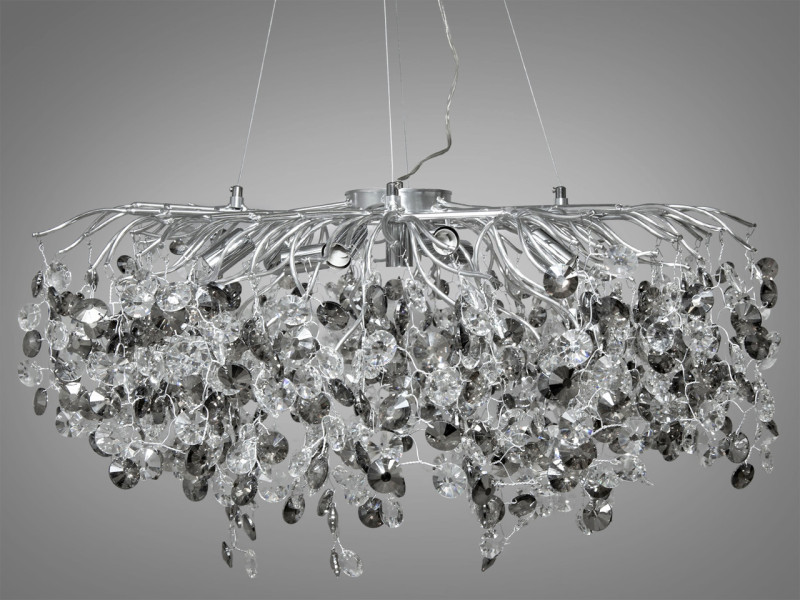 Кришталева люстра, 10 ламп, хром