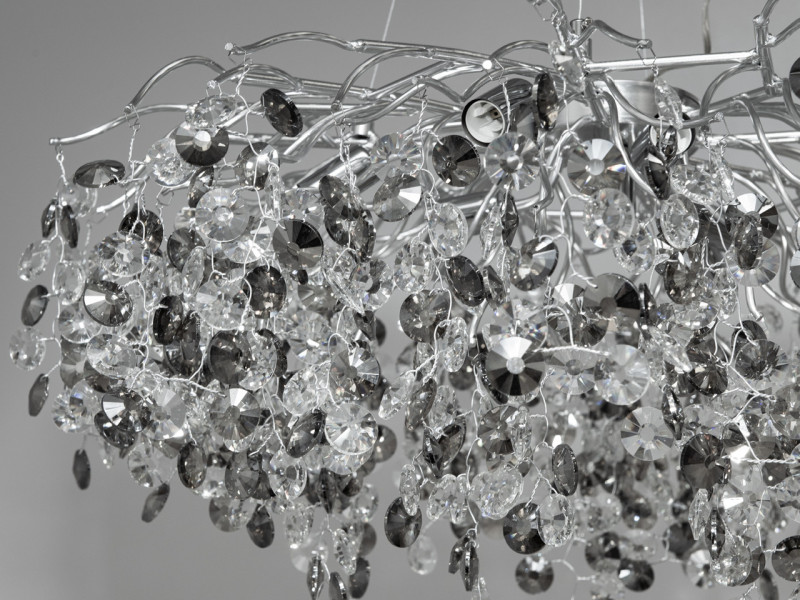Кришталева люстра, 10 ламп, хром