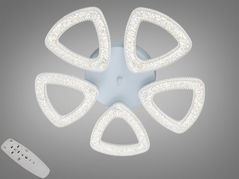 Стельова LED люстра чорна 54Вт 5 модулів
