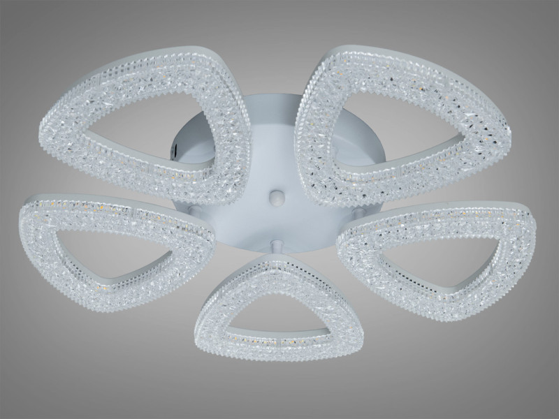 Стельова LED люстра біла 54Вт 5 модулів