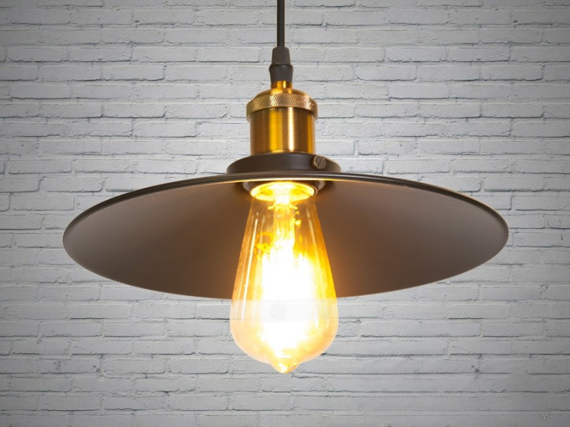 Світильник-підвіс в стилі Лофт, під лампу Едісона чорний 26см