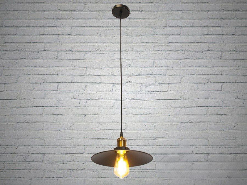 Світильник-підвіс в стилі Лофт, під лампу Едісона чорний 26см
