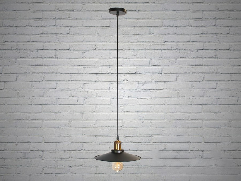 Світильник-підвіс в стилі Лофт, під лампу Едісона чорний 26см