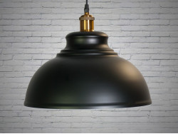 Світильник-підвіс чорний 36см