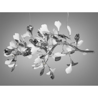 Фарфорова люстра на 12 ламп, золотиста