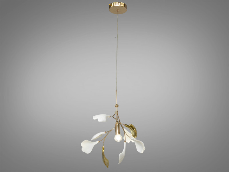 Люстра з фарфоровими елементами на 1 лампу